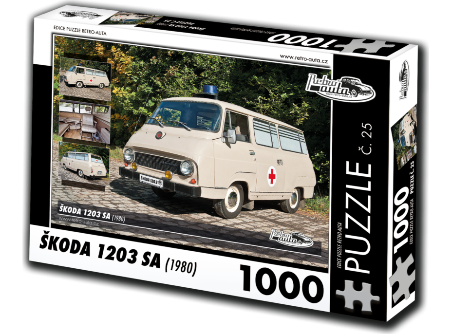 RETRO-AUTA Puzzle č. 25 Škoda 1203 SA (1980) 1000 dielikov