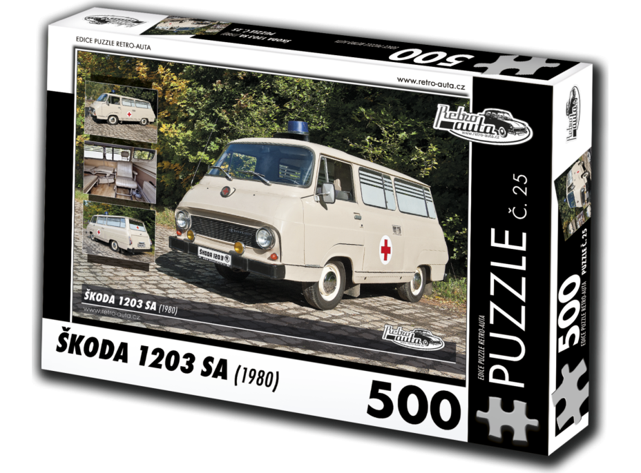 RETRO-AUTA Puzzle č. 25 Škoda 1203 SA (1980) 500 dielikov