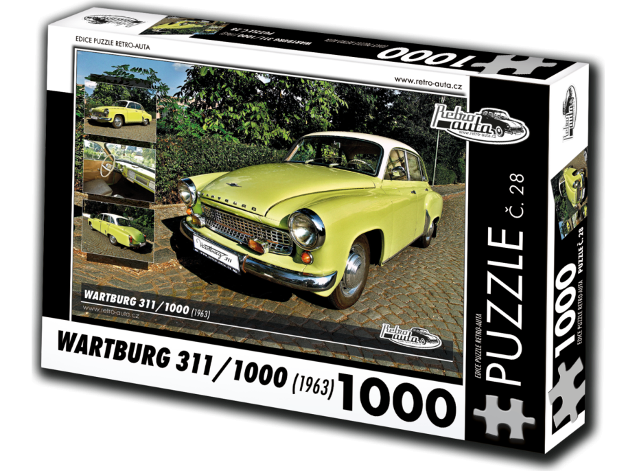 RETRO-AUTA Puzzle č. 28 Wartburg 311,1000 (1963) 1000 dielikov