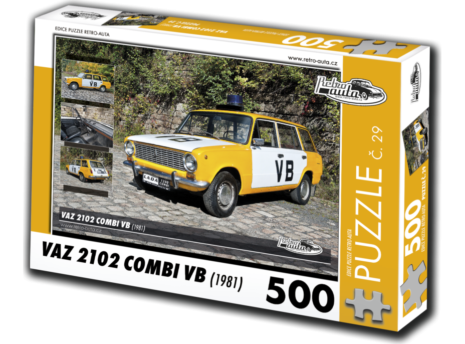 RETRO-AUTA Puzzle č. 29 VAZ 2102 Combi VB (1981) 500 dielikov