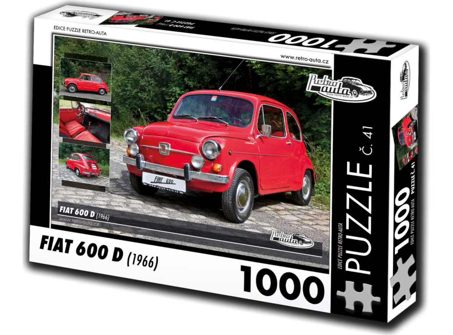 RETRO-AUTA Puzzle č. 41 Fiat 600 D (1966) 1000 dielikov