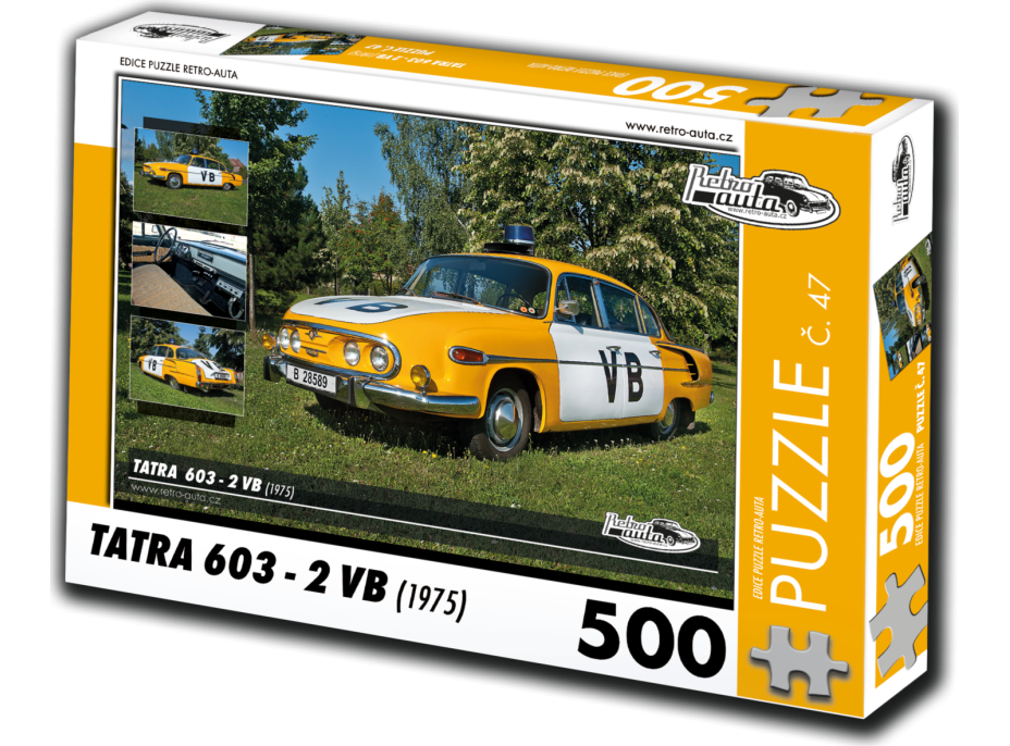 RETRO-AUTA Puzzle č. 47 Tatra 603-2 VB (1975) 500 dielikov