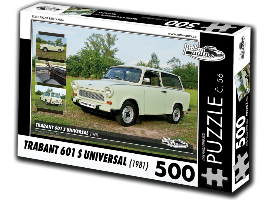 RETRO-AUTA Puzzle č. 56 Trabant 601 S Universal (1981) 500 dielikov