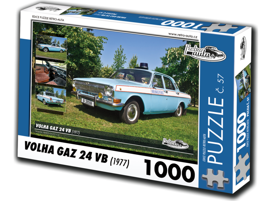 RETRO-AUTA Puzzle č. 57 Volga Gaz 24 VB (1977) 1000 dielikov