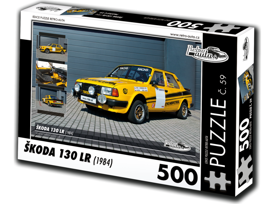 RETRO-AUTA Puzzle č. 59 Škoda 130 LR (1984) 500 dielikov