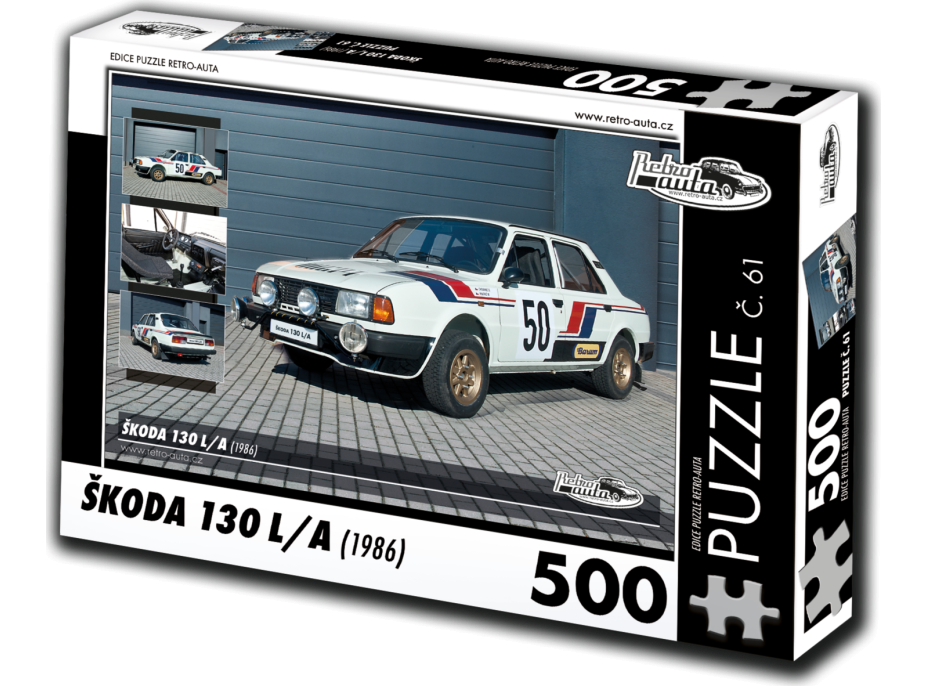 RETRO-AUTA Puzzle č. 61 Škoda 130 L,A (1986) 500 dielikov