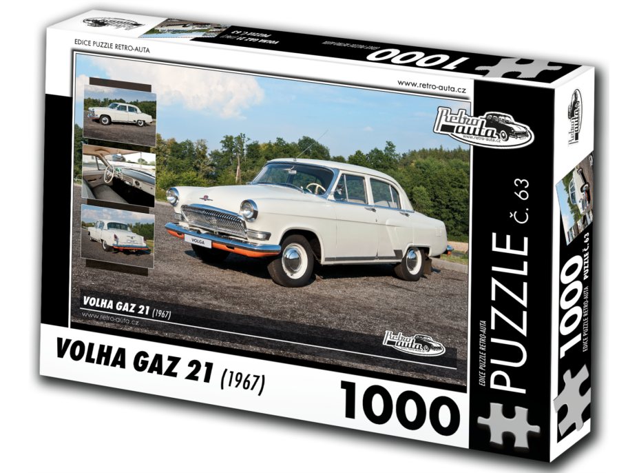 RETRO-AUTA Puzzle č. 63 Volga GAZ 21 (1967) 1000 dielikov