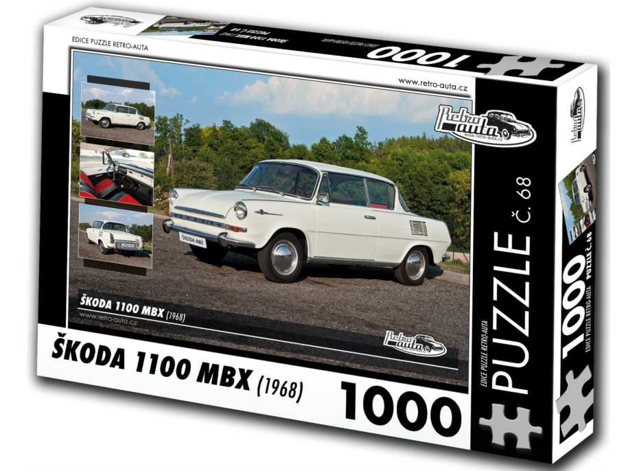 RETRO-AUTA Puzzle č. 68 Škoda 1100 MBX (1968) 1000 dielikov