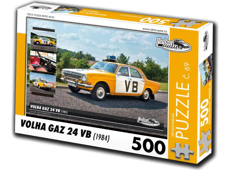 RETRO-AUTA Puzzle č. 69 Volga GAZ 24 VB (1984) 500 dielikov