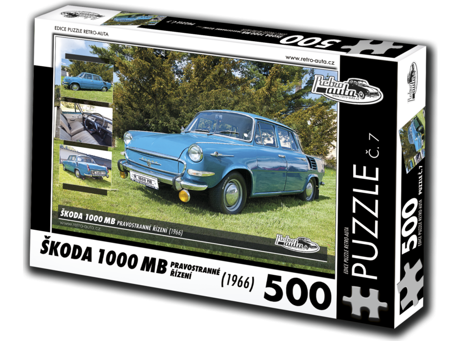 RETRO-AUTA Puzzle č. 7 Škoda 1000 MB (1966) 500 dielikov
