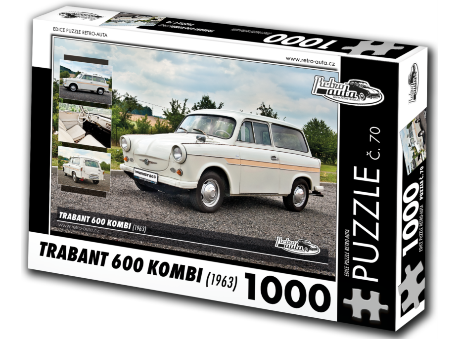 RETRO-AUTA Puzzle č. 70 Trabant 600 KOMBI (1963) 1000 dielikov