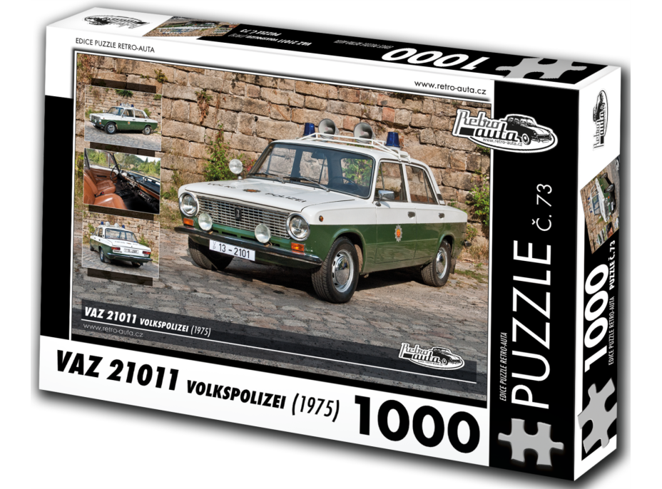 RETRO-AUTA Puzzle č. 73 VAZ 21011 Volkspolizei (1975) 1000 dielikov