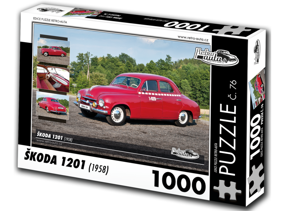 RETRO-AUTA Puzzle č. 76 Škoda 1201 (1958) 1000 dielikov