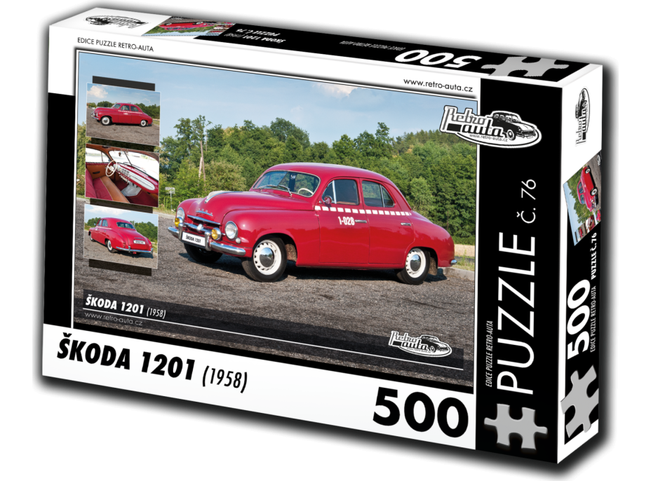 RETRO-AUTA Puzzle č. 76 Škoda 1201 (1958) 500 dielikov