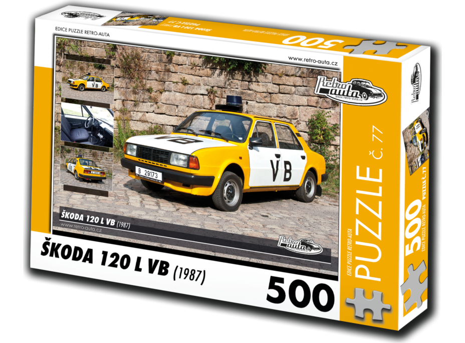 RETRO-AUTA Puzzle č. 77 Škoda 120 L VB (1987) 500 dielikov