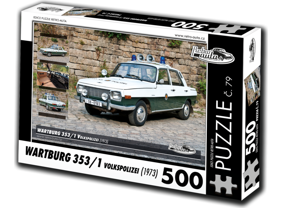 RETRO-AUTA Puzzle č. 79 Wartburg 353,1 Volkspolizei (1973) 500 dielikov