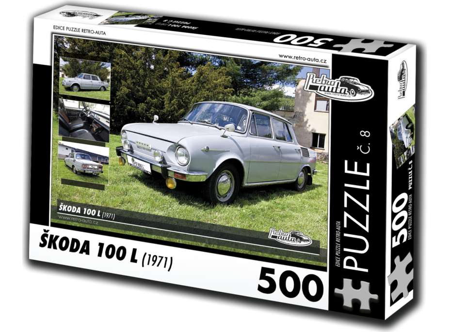 RETRO-AUTA Puzzle č. 8 Škoda 100 L (1971) 500 dielikov