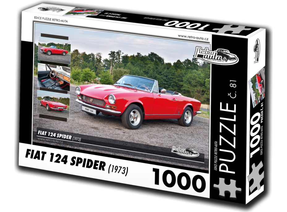 RETRO-AUTA Puzzle č. 81 Fiat 124 SPIDER (1973) 1000 dielikov