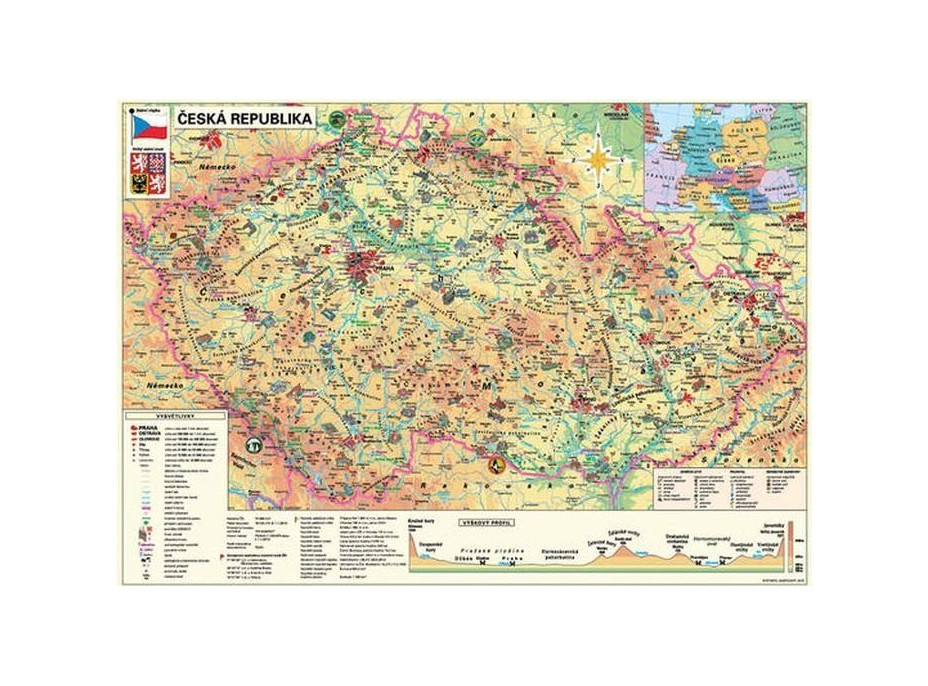 DINO Puzzle Mapa Českej republiky 500 dielikov