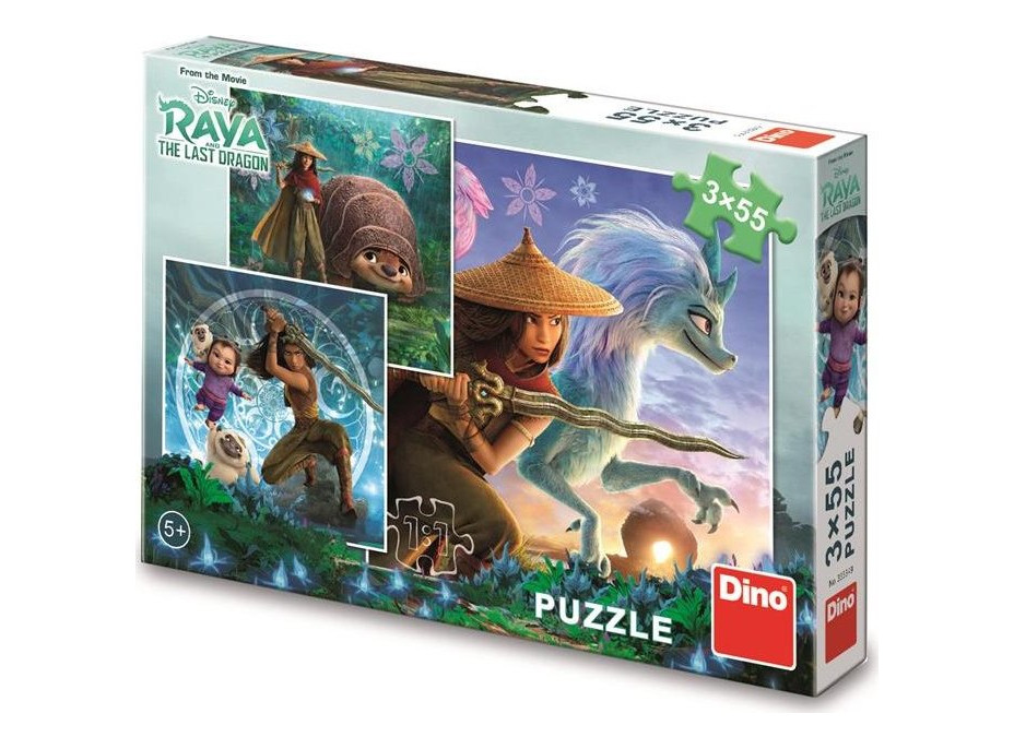 DINO Puzzle Raya a kamaráti 3x55 dielikov