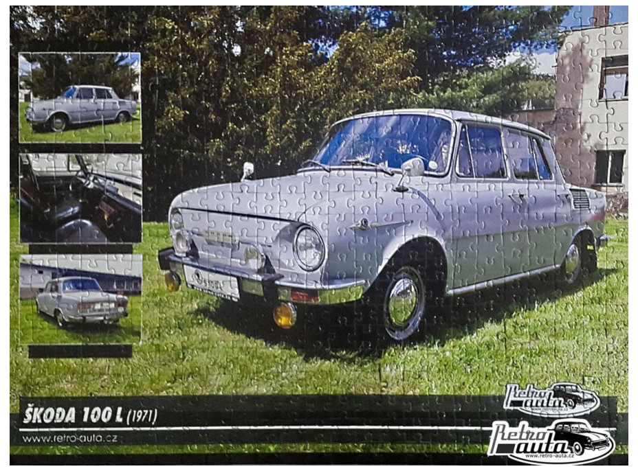 RETRO-AUTA Puzzle č. 8 Škoda 100 L (1971) 500 dielikov