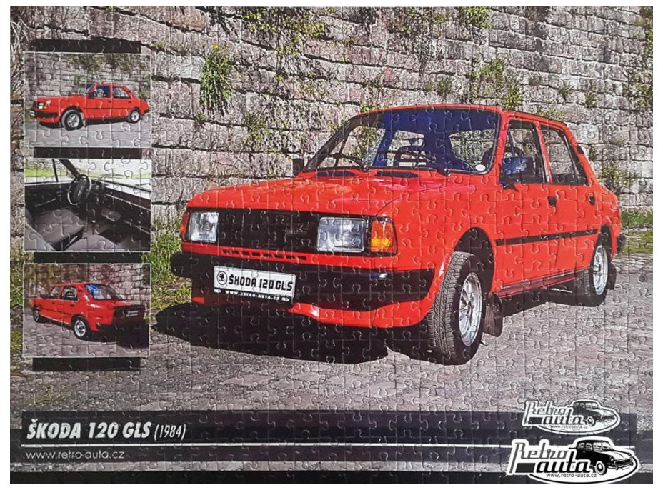 RETRO-AUTA Puzzle č. 14 Škoda 120 GLS (1984) 500 dielikov