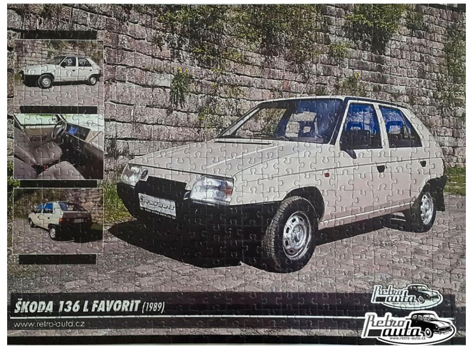 RETRO-AUTA Puzzle č. 13 Škoda Favorit 136 L (1989) 500 dielikov