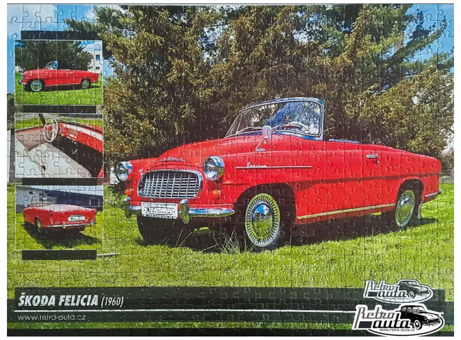 RETRO-AUTA Puzzle č. 10 Škoda Felicia (1960) 500 dielikov