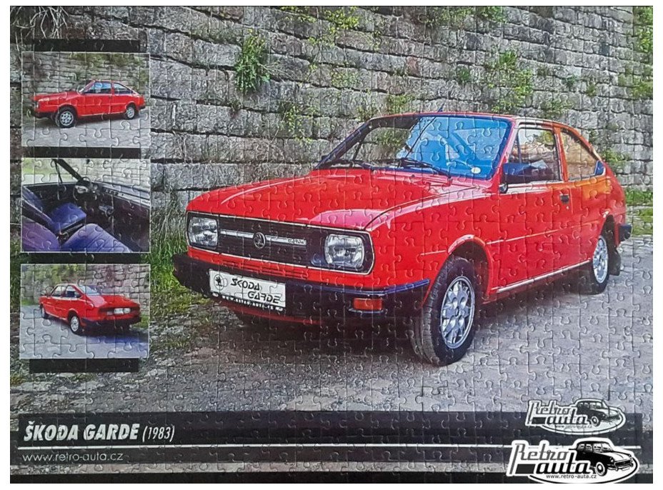 RETRO-AUTA Puzzle č. 16 Škoda Garde (1983) 500 dielikov