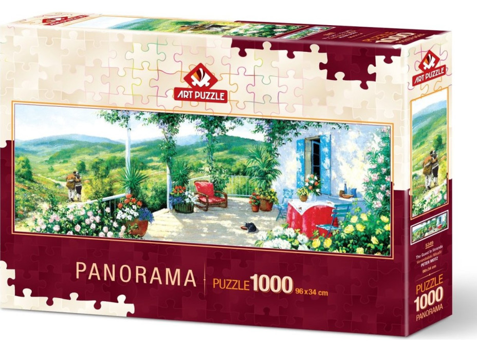 ART PUZZLE Panoramatické puzzle Hosť na verande 1000 dielikov