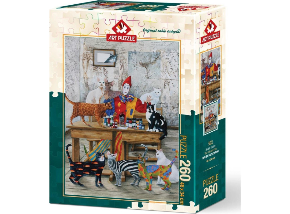 ART PUZZLE Puzzle Farebné mačky 260 dielikov