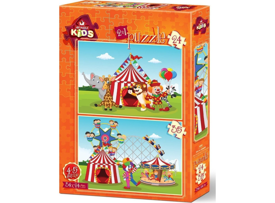 ART PUZZLE Puzzle Cirkus a lunapark 24+35 dielikov