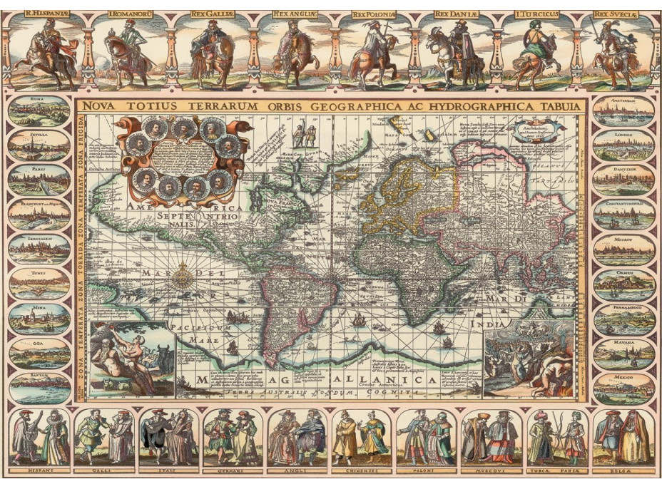 ART PUZZLE Puzzle Historická mapa sveta 1000 dielikov