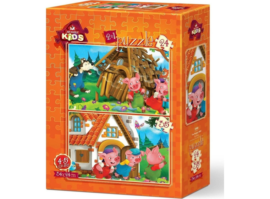 ART PUZZLE Puzzle Tri prasiatka 24+35 dielikov