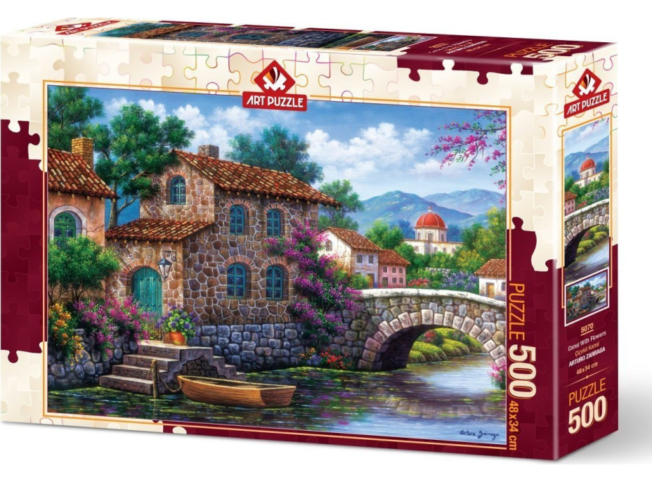 ART PUZZLE Puzzle Kanál s kvetinami 500 dielikov