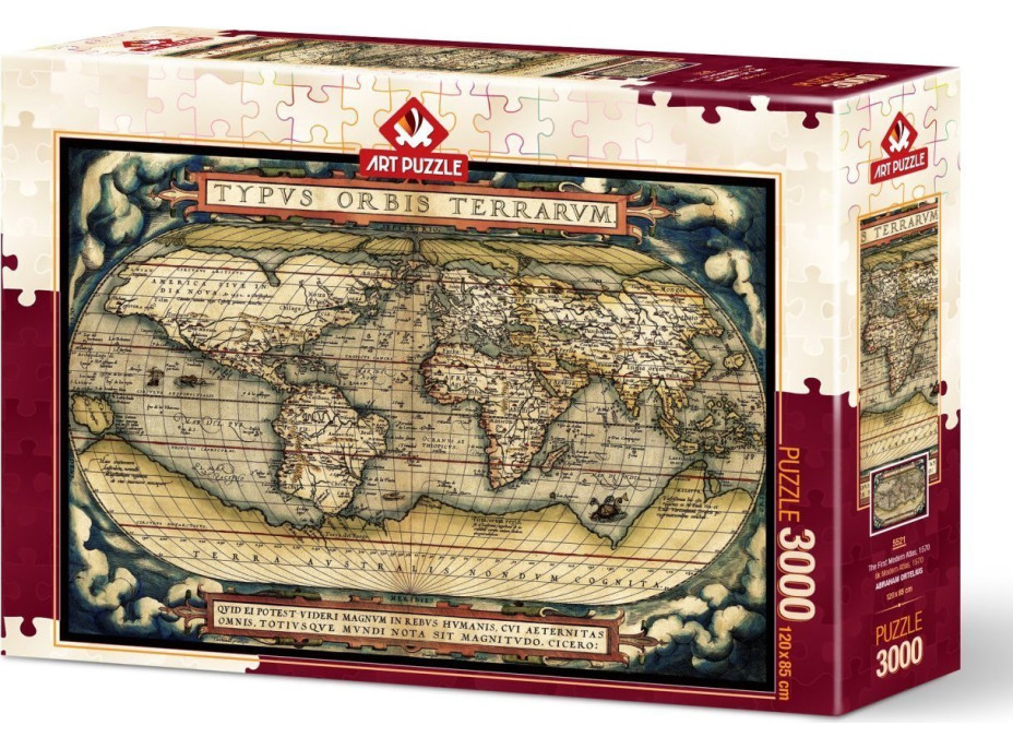 ART PUZZLE Puzzle Prvý moderný atlas z roku 1570, 3000 dielikov