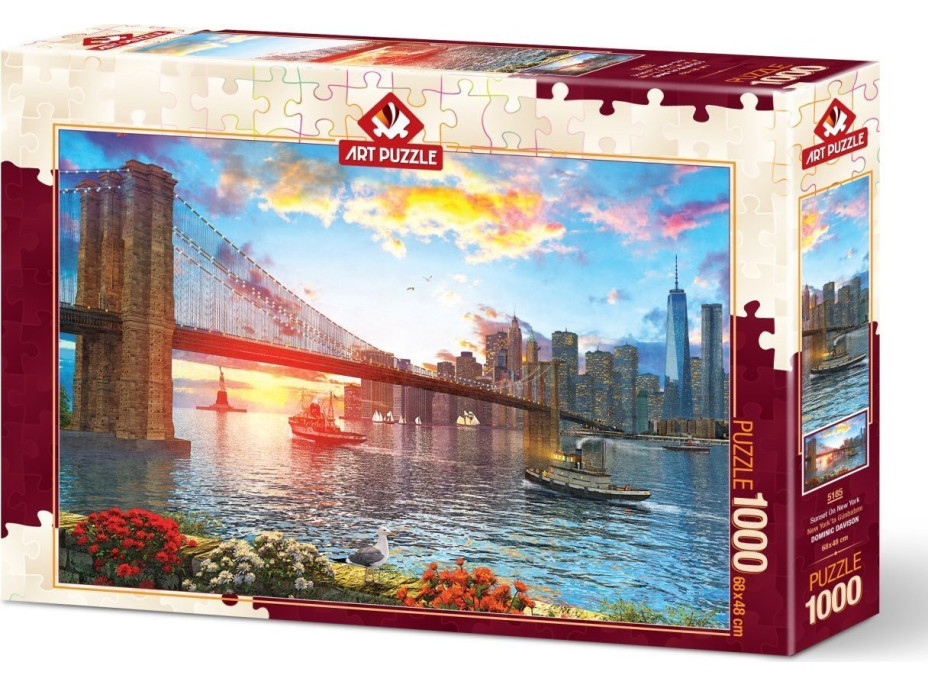 ART PUZZLE Puzzle Západ slnka v New Yorku 1000 dielikov