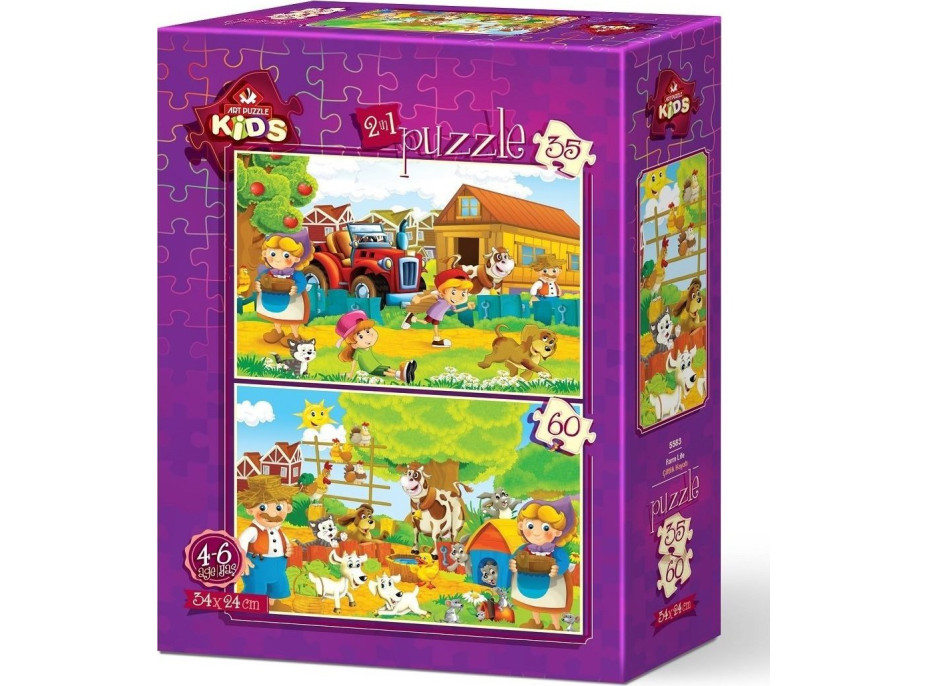 ART PUZZLE Puzzle Život na statku 35+60 dielikov