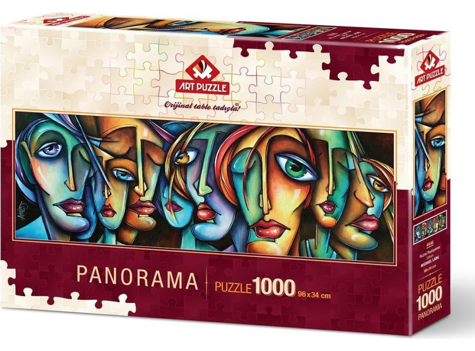 ART PUZZLE Panoramatické puzzle Tváre 1000 dielikov