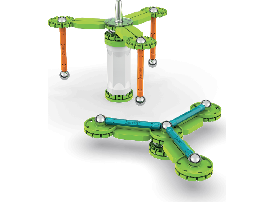 GEOMAG Mechanics Motion Magnetic Gears 96 dielikov