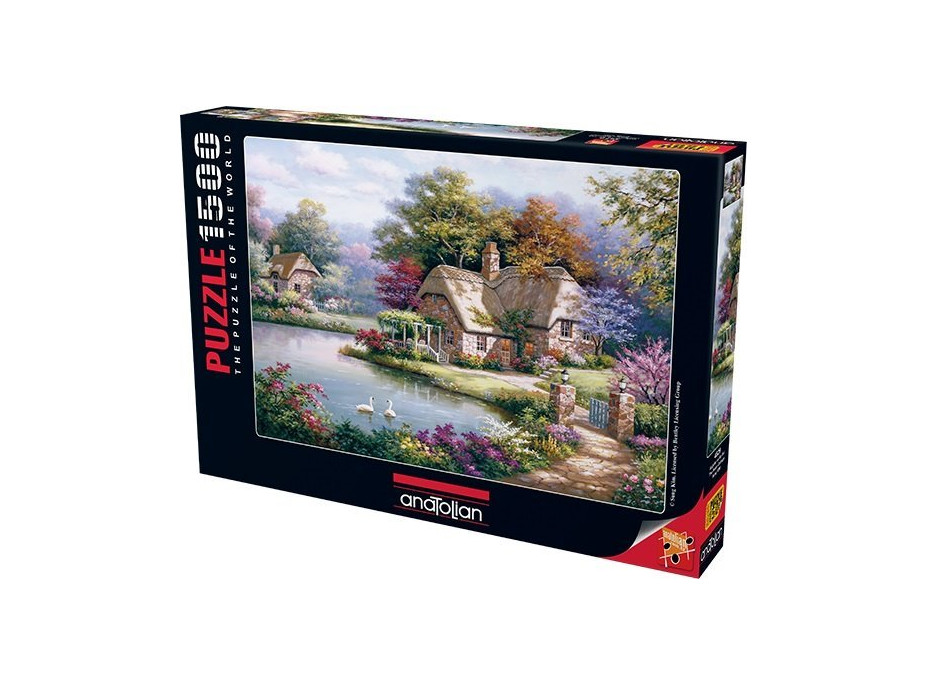 ANATOLIAN Puzzle Chalúpka s labuťami 1500 dielikov