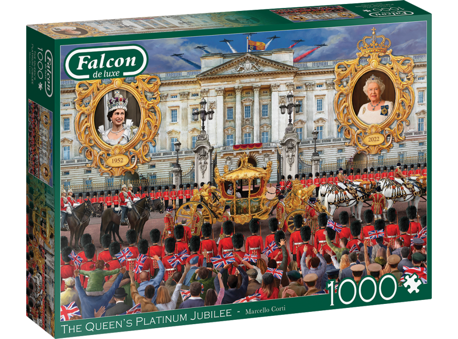 FALCON Puzzle Kráľovnino Platinové výročie 1000 dielikov