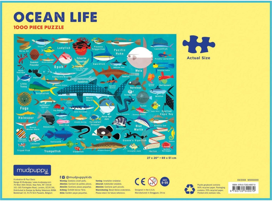 GALISON Puzzle Život v oceáne 1000 dielikov