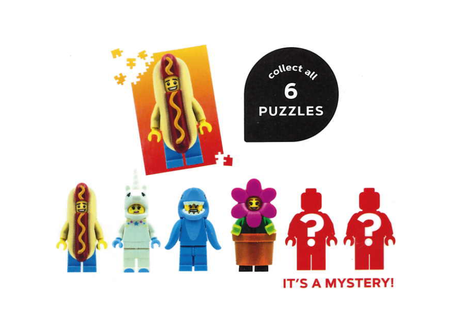 CHRONICLE BOOKS Mini Puzzle LEGO® Mystery Minifigúrka (Red Edition) 126 dielikov