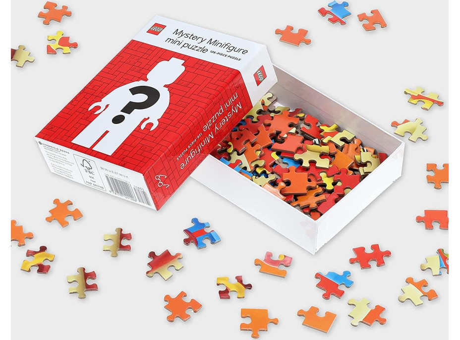 CHRONICLE BOOKS Mini Puzzle LEGO® Mystery Minifigúrka (Red Edition) 126 dielikov