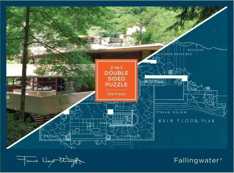 GALISON Obojstranné puzzle Frank Lloyd Wright Fallingwater 500 dielikov