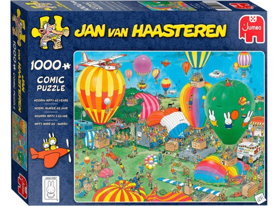 JUMBO Puzzle JvH Miffy oslavuje 65 rokov, hurá! 1000 dielikov