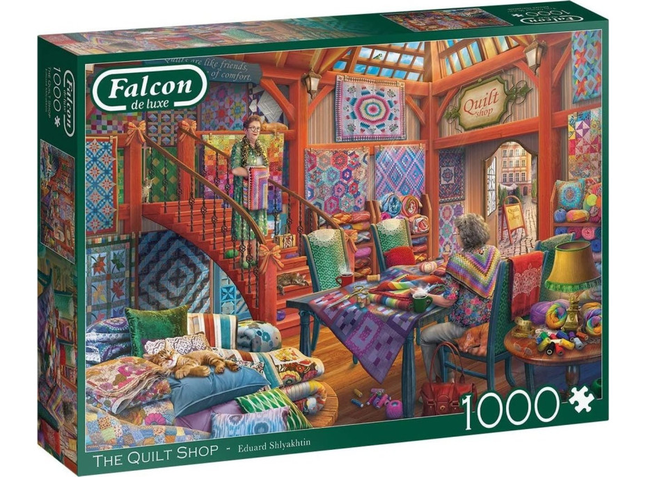 FALCON Puzzle Obchod s prešívanými prikrývkami 1000 dielikov