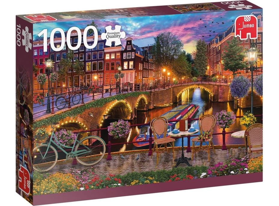 JUMBO Puzzle Vodné kanály v Amsterdame 1000 dielikov