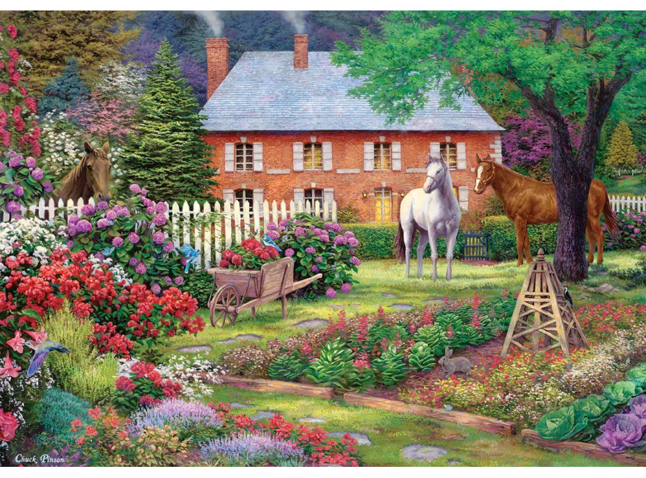 ART PUZZLE Puzzle Záhrada s koňmi 1500 dielikov